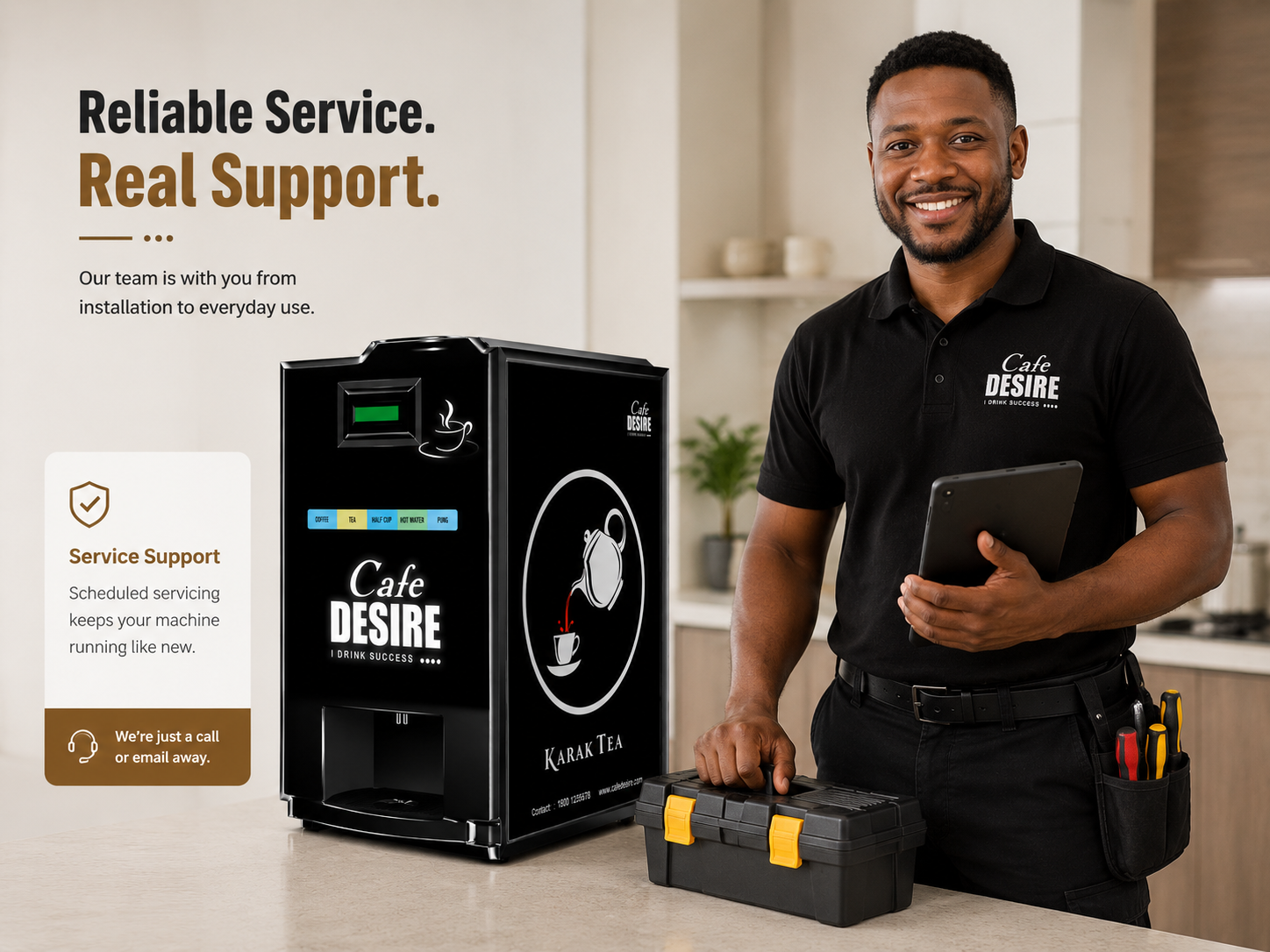 Café Desire service and support